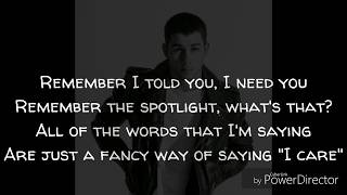 Nick Jonas Ft. Mike Posner &amp; Anne-Marie - Remember I Told You (Lyric Video)