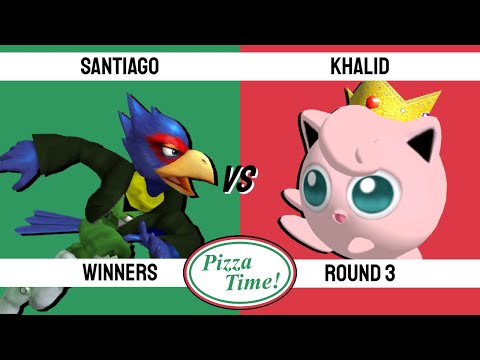 Super Pizza Time! - Santiago (Falco) vs. Khalid (Jigglypuff) - SSBM - Winners Round 3