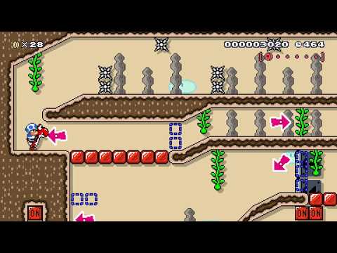 ⭗ Red coin - mine cave ⭗ by S⍺𝛾υƞσ - Super Mario Maker 2 - No Commentary 1bz