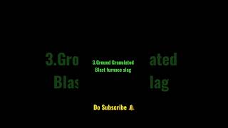 Mineral admixtures in concrete #Types of mineral Admixtures