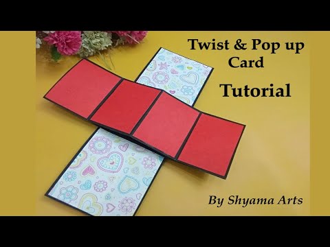 How to make Twist & Pop Up Card Tutorial | Twist & Pop Up Card for scrapbooking | Shyama Arts
