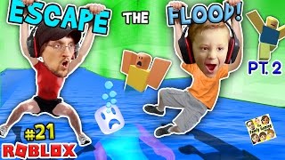 ROBLOX FLOOD ESCAPE Pt.2!  Try Not To Drown Challenge w/ FGTEEV Duddy &amp; Chase #21