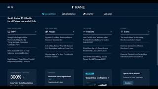 RANE's Risk Intelligence Product For Government