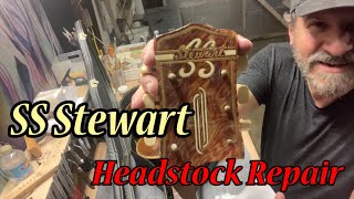 Video thumbnail for Pt1-1935 SS Stewart Archtop - Headstock And Back Pain by Vindustrial Guitars