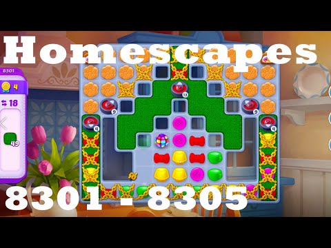 Homescapes Level 8301 - 8305 HD Walkthrough | 3 - match game | gameplay | android | ios | pc | app