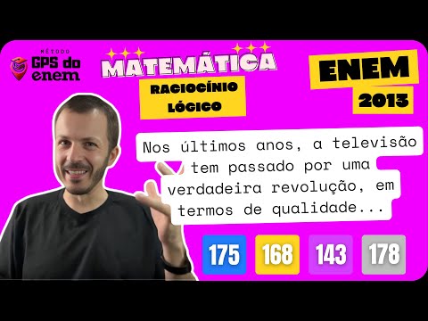 🐧 175. ENEM 2013 Raciocínio Lógico | Questão 👉🏻 "Nos últimos anos a televisão tem" | Matemática