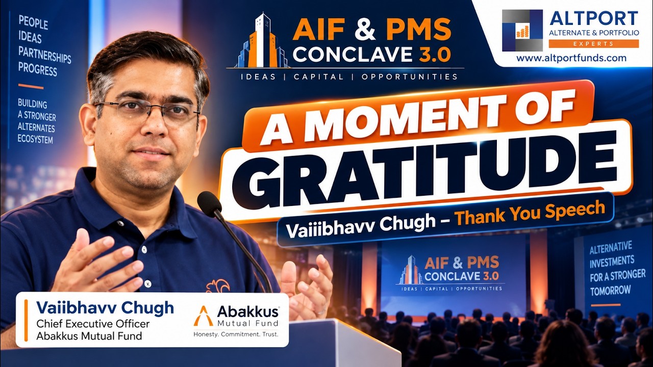 Sunil Singhania | Thank You Speech | AIF & PMS Conclave 3.0