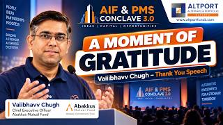 Vaiibhavv Chugh | Thank You Speech | AIF & PMS Conclave 3.0
