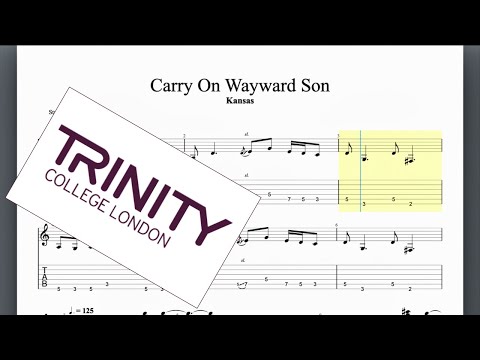 Carry On Wayward Son Trinity Grade 7 Guitar