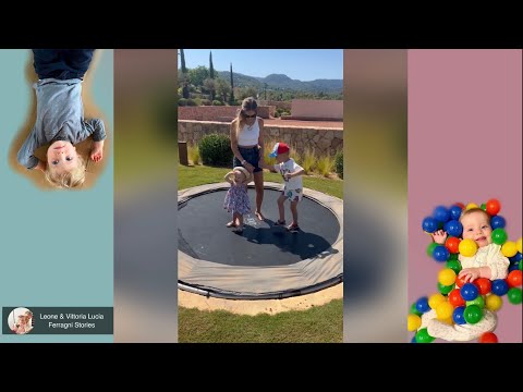 The Ferragnez in Ibiza Daily Vlog 1, Leone e Vittoria giocano insieme sul tappato elastico!