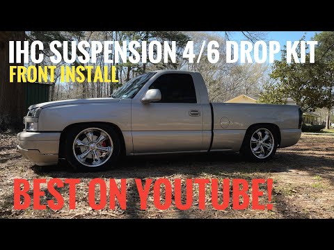 IHC 4/6 DROP KIT FRONT INSTALL WITH BELLTECH SHOCKS 1999-2006 Chevy Silverado Finished Product