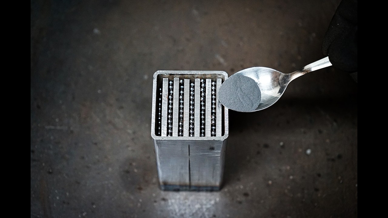Forging Bunka Chefs Knife from Bearings and Steel Powder