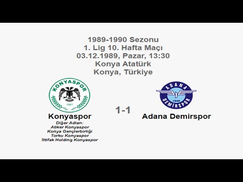 Konyaspor 1-1 Adana Demirspor [HD] 03.12.1989 - 1989-1990 Turkish 1st League Matchday 10