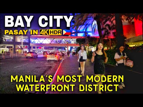 [4K HDR] Explore Bay City Pasay 2025|Manila's Coastal Entertainment Hub|MOA Complex, Seaside, Hotels