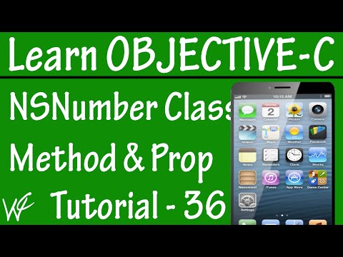 Free Objective C Programming Tutorial for Beginners 36 - NSNumber Class Method and Property