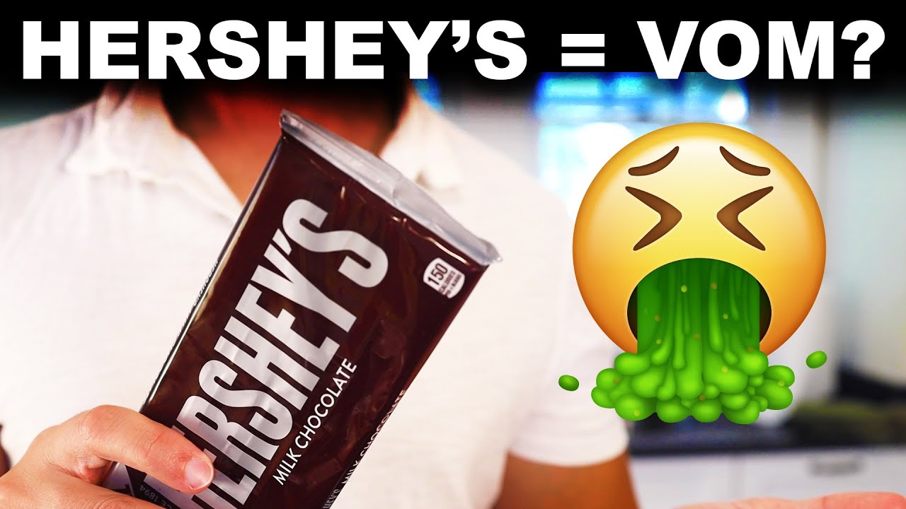 Why Hershey bars taste like vomit (and I love them)