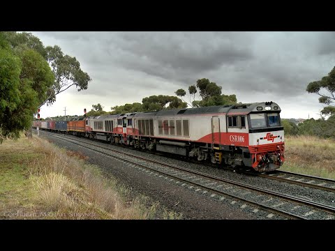 SCT/SBR 7922V Dooen Container Train At Anakie Loop With CSR006, CSR008 &  CLF2 (22/3/2021) - PoathTV