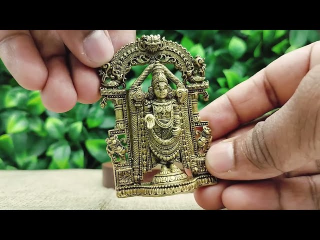 Brass Tirupati Balaji Lord Venkateshwara Idol Statue video