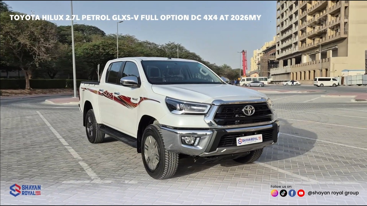 تويوتا هيلوكس 2.7L PETROL GLXS-V FULL OPTION DC 4X4 AT , 2026MY video