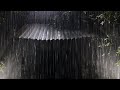 Sleep Instantly With Heavy Rain Furious Thunder Sounds On Tin Roof Of Old House In Forest At Night