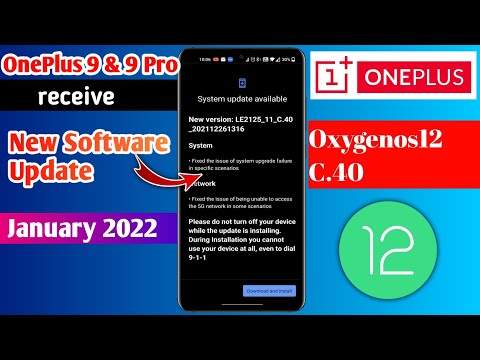 OnePlus 9 & 9 pro Oxygenos 12 C.40 New Update |OnePlus 9 Latest Update C.40 |Fix bugs & Improvements