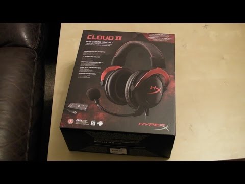 HyperX Cloud II Gaming Headset PC/PS4/Mac/Mobile - Red unboxing