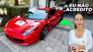 MINHA ESPOSA FOI DE FERRARI 458 E EU DE LAMBORGHINI AVENTADOR! 🚀🏎️🔥