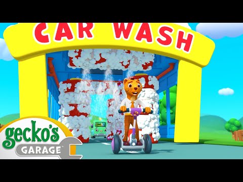 Die Waschanlage läuft weg | Einzelne Folge｜Geckos Garage｜LKW für Kinder