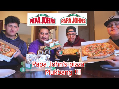 Papa John's Mukbang With My Friends !!!