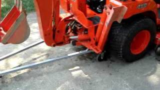 Backhoe removal demonstration using BXpanded Backhoe Dolly