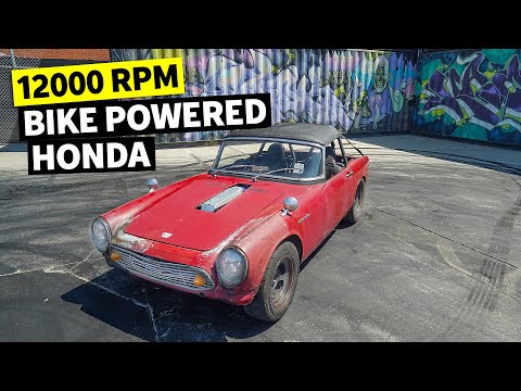 Thumbnail for Motorcycle engine in a car?? 12,000 RPM 1000cc CBR Powered 1964 Honda S600! // Build Breakdown by Honda S600
