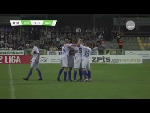 PGE GKS Bełchatów - Raków Częstochowa 1:2 / bramki z meczu - 12.08.2016