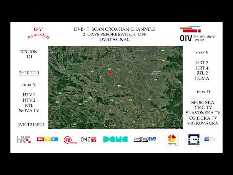 25/10/2020 DVB-T scan Croatian channels 2 day before switch off, region D1 (HD)