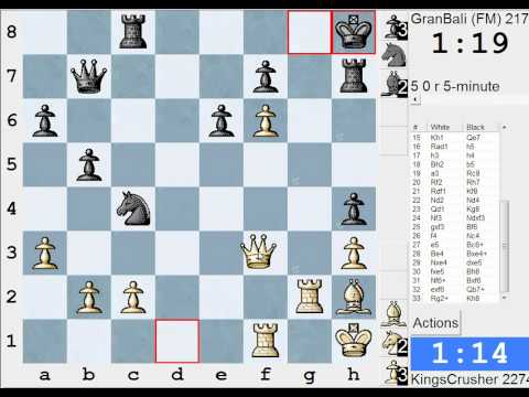 Chess World.net: LIVE Blitz #1325 vs GranBali (FM) - Sicilian: Scheveningen variation (B80)