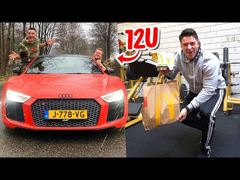 12 UUR LANG OVERLEVEN IN EEN AUDI R8!