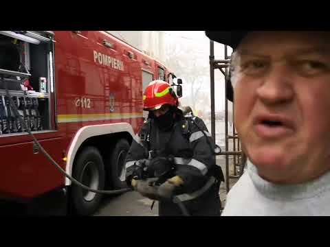 Braila interventie incendiu la o cladire de patrimoniu 12 februarie 2019