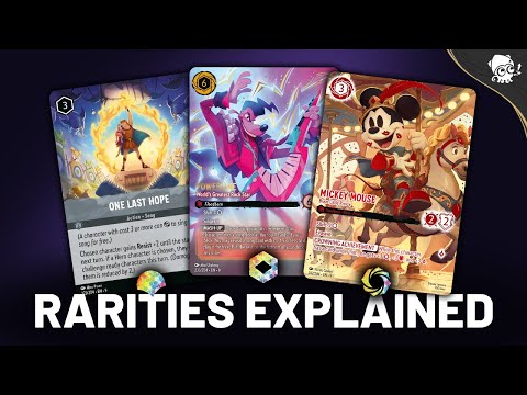 Disney Lorcana TCG Rarity Explained | Updated Epic and Iconic Rarities!