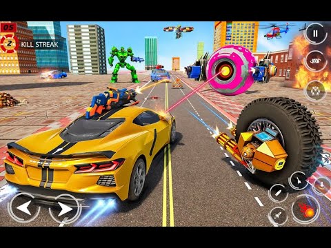 Spider Wheel Robot Game – Drone Robot Car Games 3D Brave Jackals Latest Robot Game