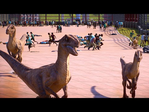 TRAPPING 1000 GUEST with 20 RAPTORS - Jurassic World Evolution 2