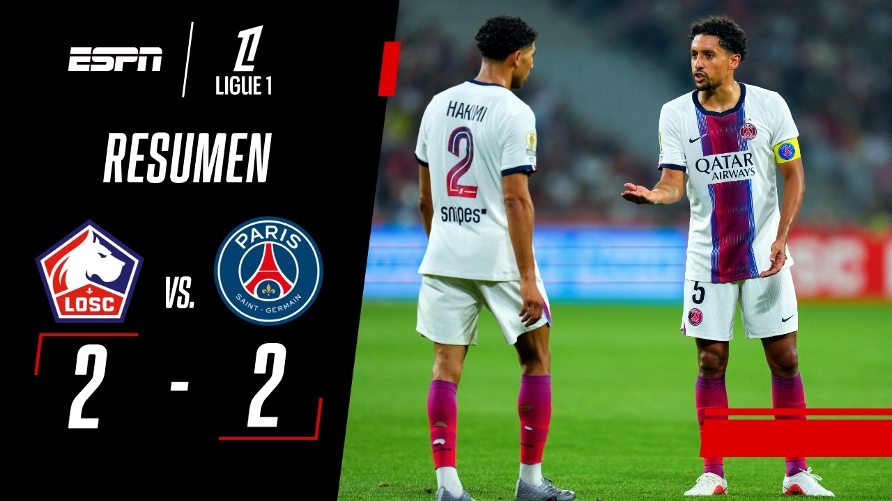 EL CABEZAZO DE MARQUINHOS SALVÓ AL PSG EN LA ÚLTIMA | Lille 2-2 Paris Saint-Germain | RESUMEN