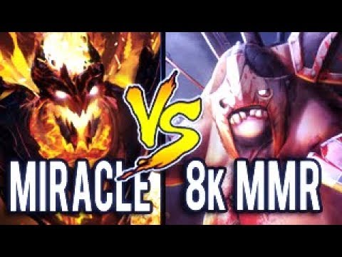 WTF 23 Min GG Miracle Shadow Fiend Vs Pudge 8k MMR Genius Hook Midlane Battle Impossible Game Dota 2