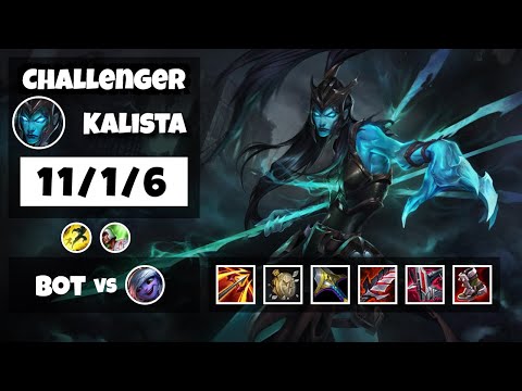 Kalista vs Tristana KOREAN Challenger BOT (11/1/6) - v11.8