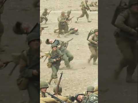 WW D Day American Troops Charge in Massive D-Day Reenactment Battle in Conneaut Ohio WW DDay