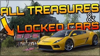 All Riddles, Treasure Chests & Locked Cars| Forza Horizon 4 Fortune Island