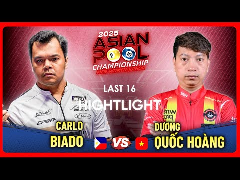 [Hightlight] 𝗖𝗔𝗥𝗟𝗢 𝗕𝗜𝗔𝗗𝗢 🆚 𝗗𝗨̛𝗢̛𝗡𝗚 𝗤𝗨𝗢̂́𝗖 𝗛𝗢𝗔̀𝗡𝗚 | ASIAN POOL CHAMPIONSHIP 2025