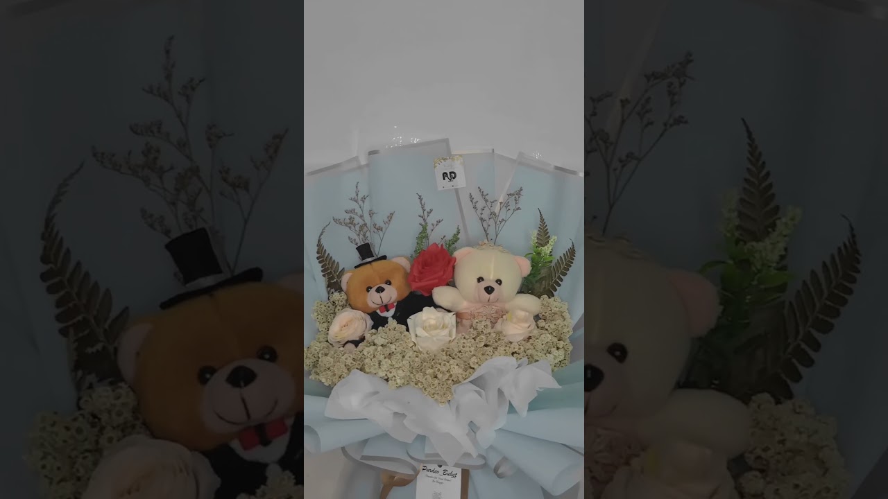 Buket Boneka pengantin ‼️ #buketpernikahan #driedflower #buketmalang #buketboneka #buketartificial