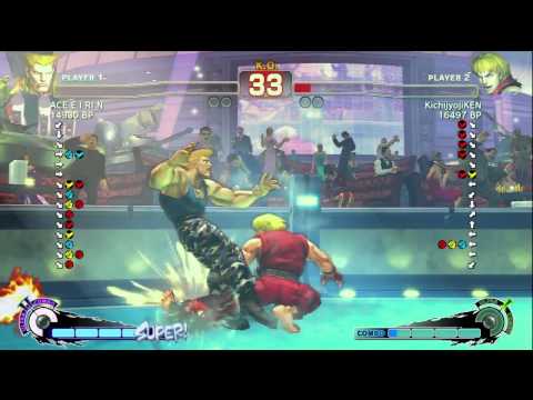 SSFIV Online: KichijyojiKEN (Ken) vs ACE E I RI N (Guile) TRUE-HD QUALITY