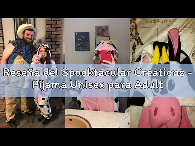 Vídeo relacionado con Spooktacular Creations - Pijama de Peluche Unisex para Adulto, Disfraz de Vaca de una Pieza (Mediano)