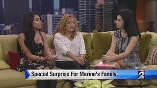 Marine's family surprised