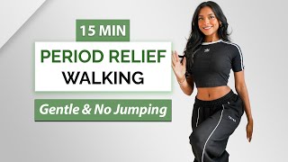 15 MIN WALKING WORKOUT for Fat Burn | period friendly (No Equipment)